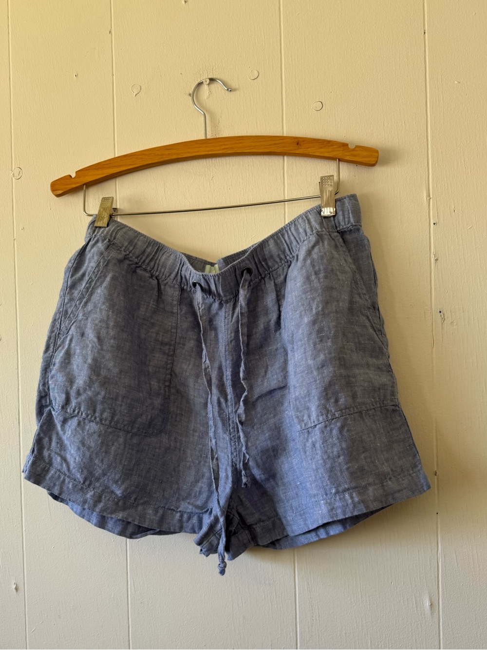 C&C California Womens Linen Shorts Large L Pull On Drawstring Elastic Waist